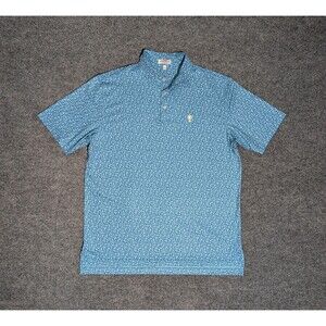 Peter Millar Polo Shirt Mens Large Summer Comfort Martini Glass